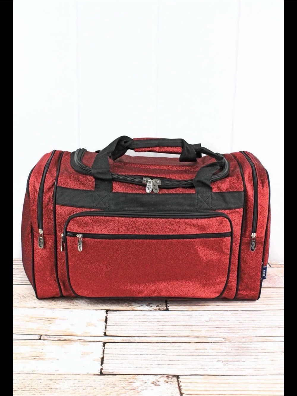Duffle Bag Ngil Brand Shoulder Bag Large 20"x11"x10" Glitter red Color nice